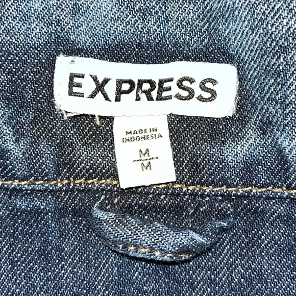 Express Purposely Distressed Jean Jacket - Picture 5 of 7